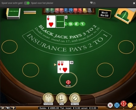 internationale blackjack regels