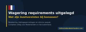 wagering inzetvereisten intro